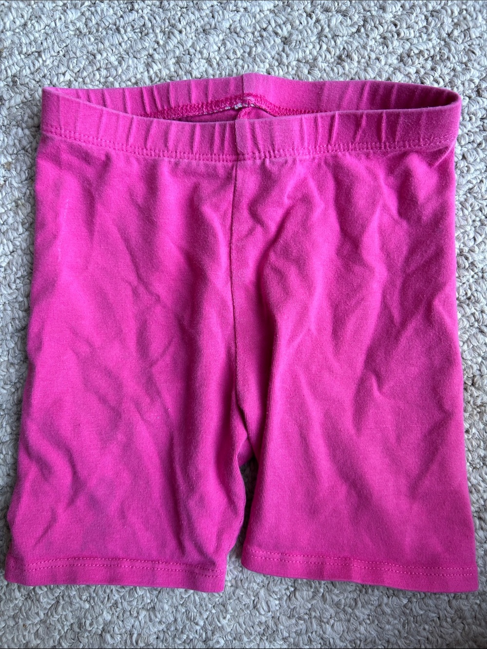 Girls Bright Pink Stretch Bike Shorts